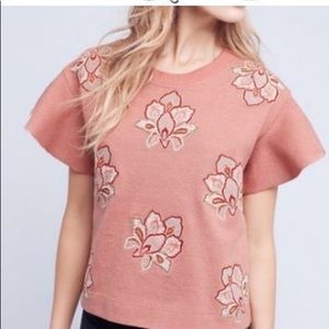 Rose Top Flower Applique - Anthropologie